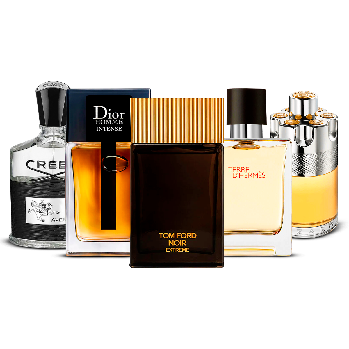 Set od 5 parfema  – Creed Aventus, Dior Homme Intense, Tom Ford Noir Extrême, Terre d'Hermès i Azzaro Wanted  [100 ml svaki]