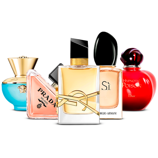Set od 5 parfema   – Versace Dylan Turquoise, Prada Paradoxe, Yves Saint Laurent Libre, Giorgio Armani Sì i Dior Hypnotic Poison   [100 ml svaki]