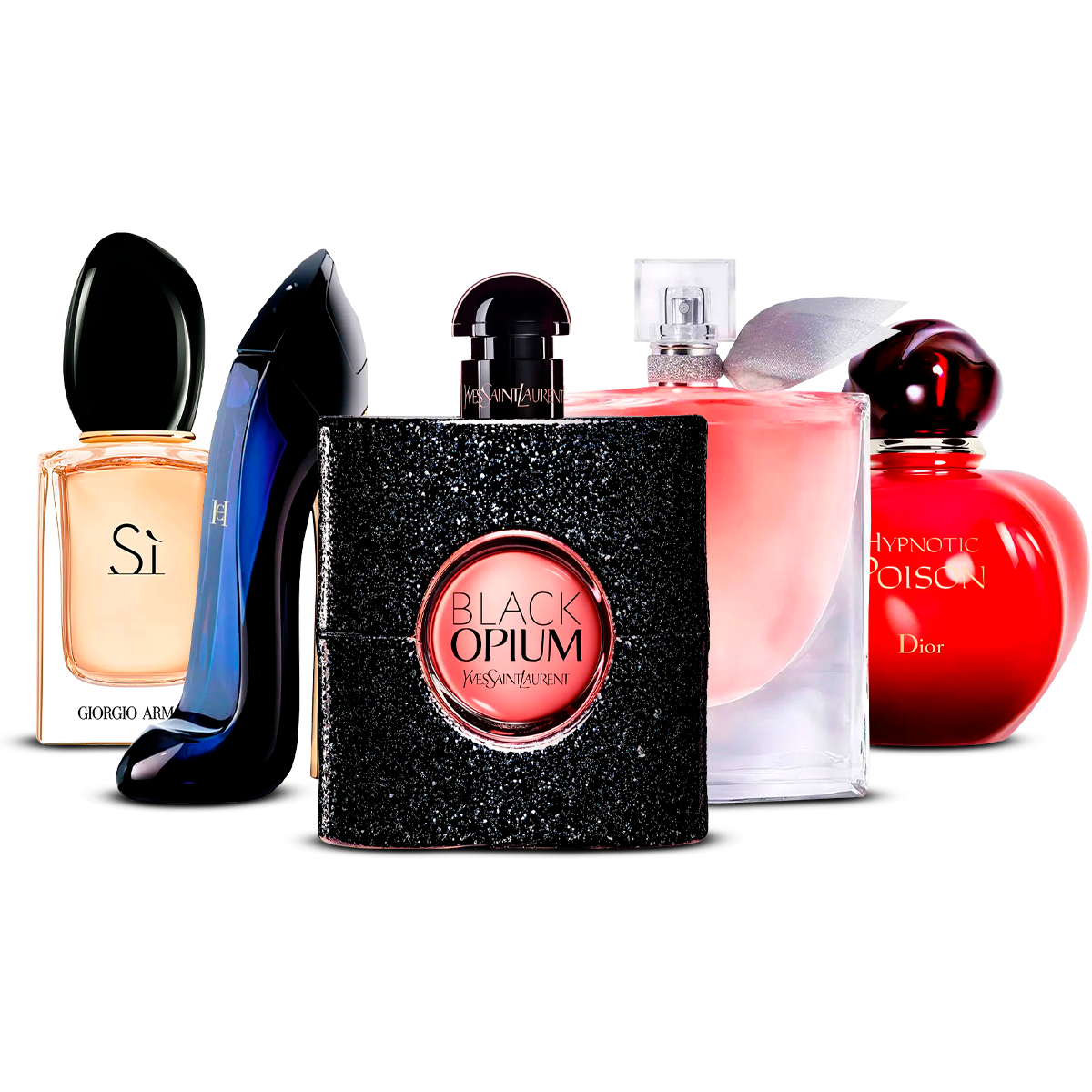 Set od 5 parfema –  Sì, Good Girl, Black Opium, La Vie Est Belle i Hypnotic Poison  [100 ml svaki]