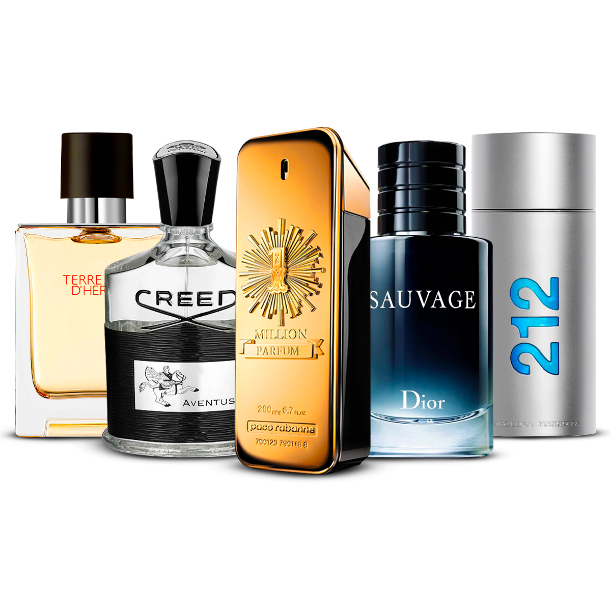 Set od 5 parfema  – Terre d'Hermès, Creed Aventus, 1 Million, Sauvage i 212 Men  [100 ml svaki]