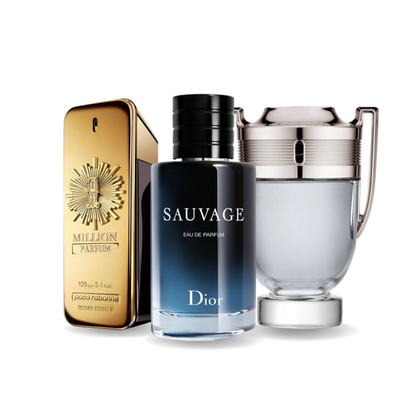 Set od 3 parfema | Paco Rabanne ONE MILLION, Dior SAUVAGE, Paco Rabanne INVICTUS 100 ml