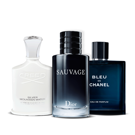 Set od 3 parfema | Creed Silver + Sauvage Dior + Bleu de Chanel 100 ml